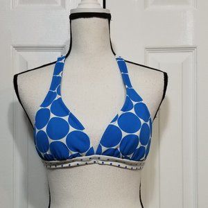 Aero Blue white bikini top (10-123)